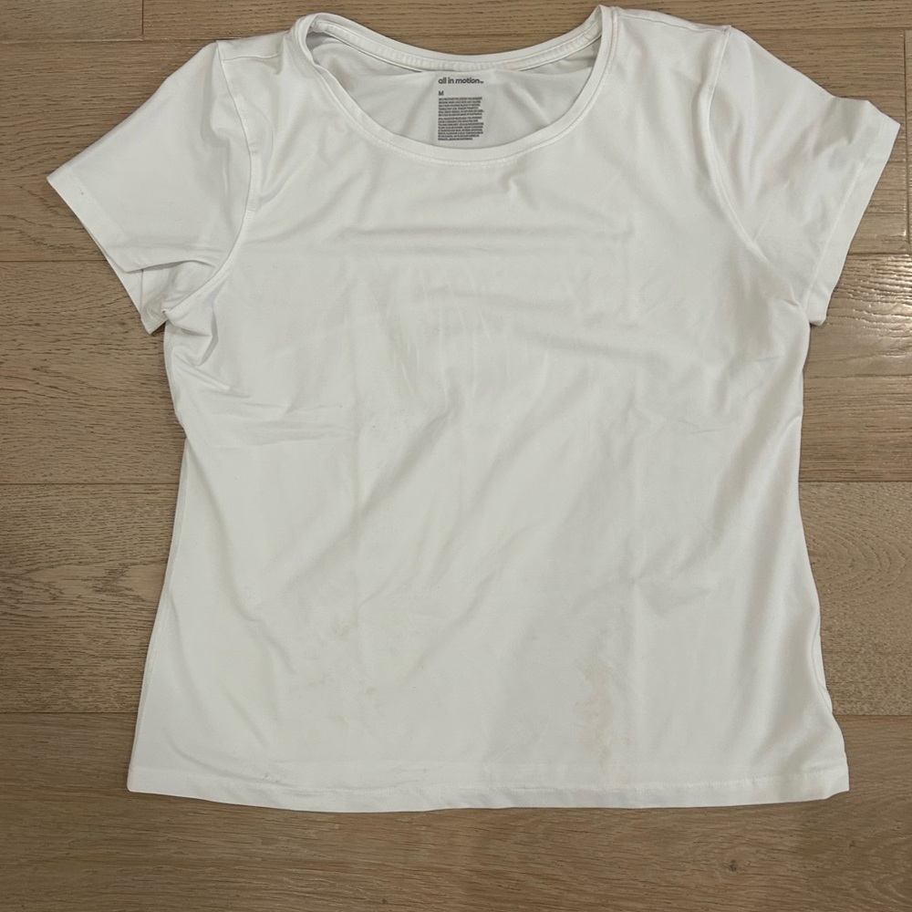All in Motion Fitted Cream Short Sleeve Tee